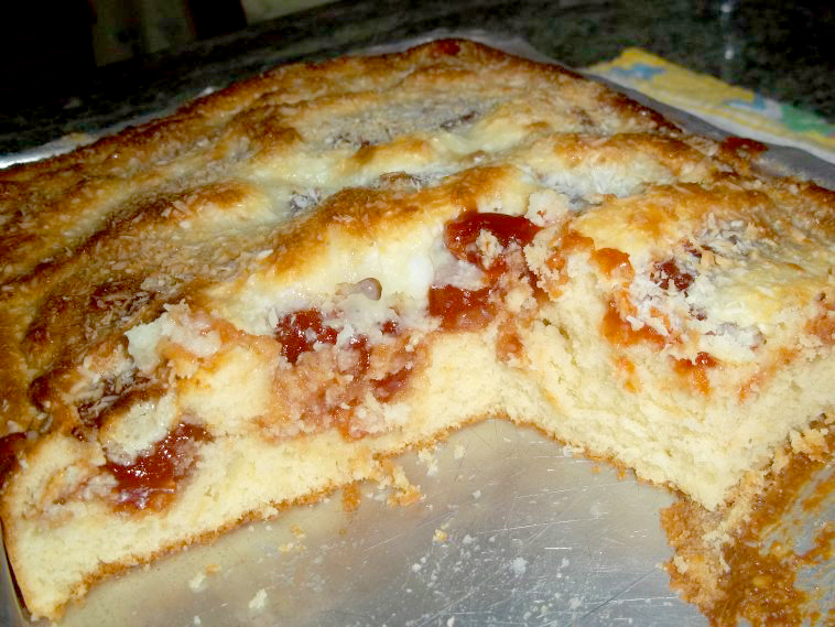 Receita de Bolo de goiabada e coco